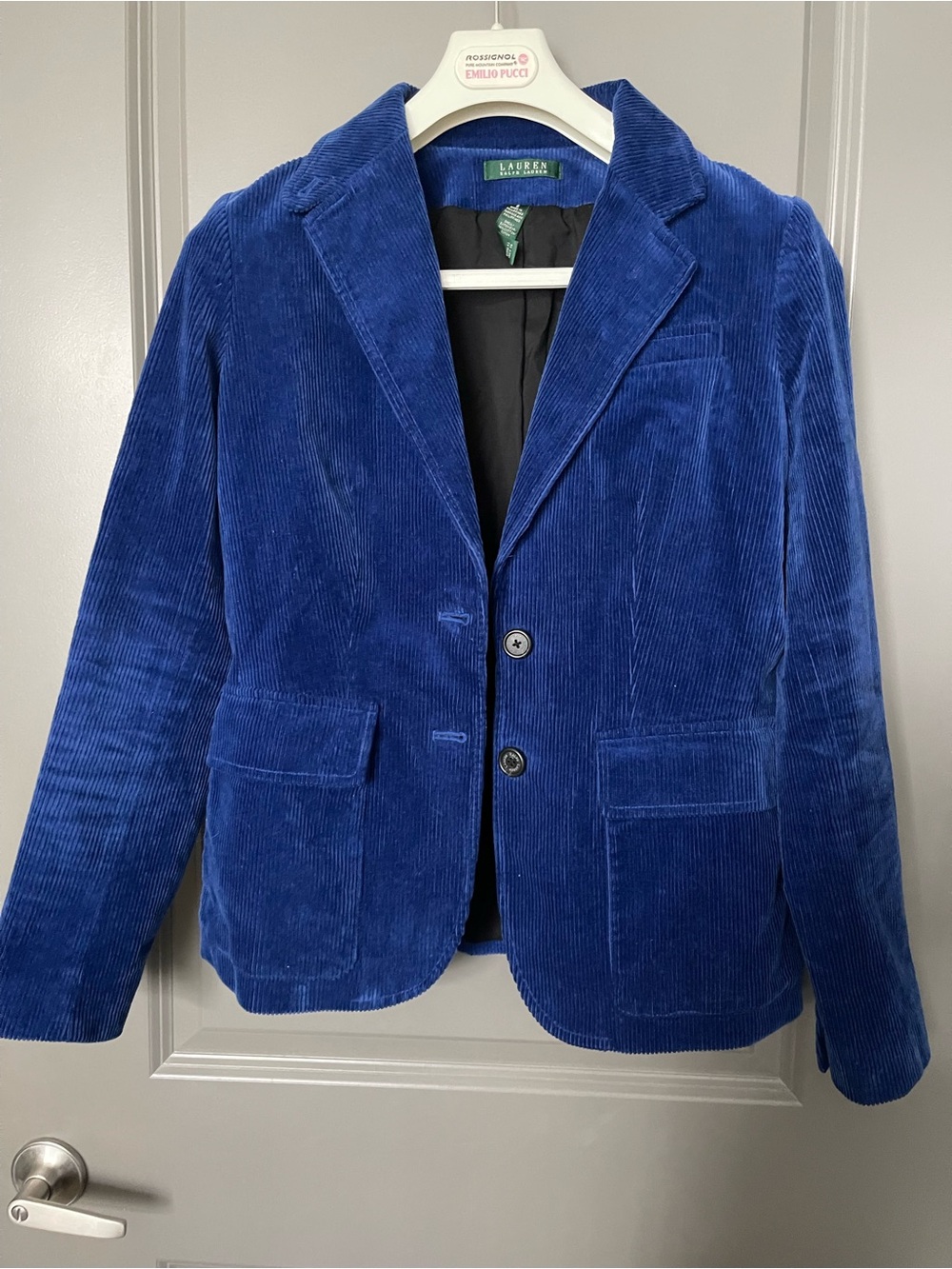 Lauren Ralph Lauren ROYAL Blue Corduroy Shirt Jacket size 6